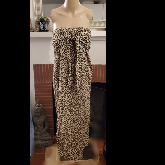 Express Leopard Print Swim Cover up Dress New w Tags - Picture 1 of 2
